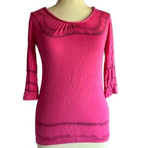 Banana Republic OOAK Upcycled Tie Dye Tight Fitting Pink Shirt Size Small